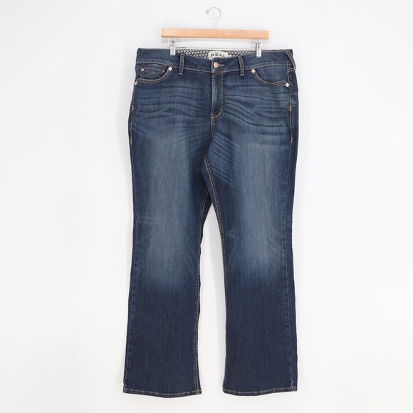 NWT ARIAT Perfect Rise Rosa Boot Cut Jeans Lita Dark Wash Size 22WR - Picture 3 of 11